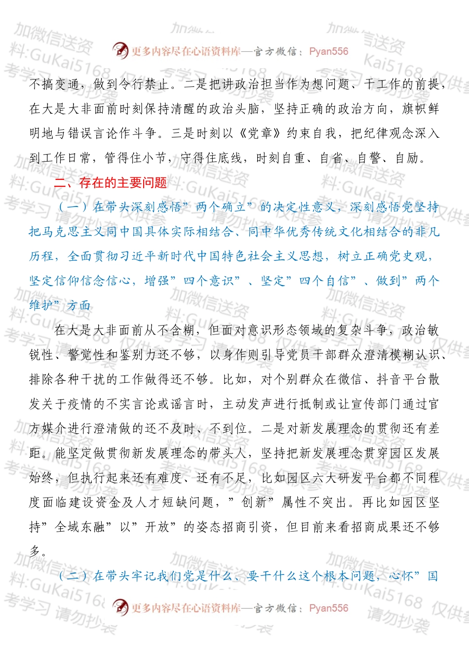 副县长202X年年末专题民主生活会个人发言（五个带头）.docx_第2页