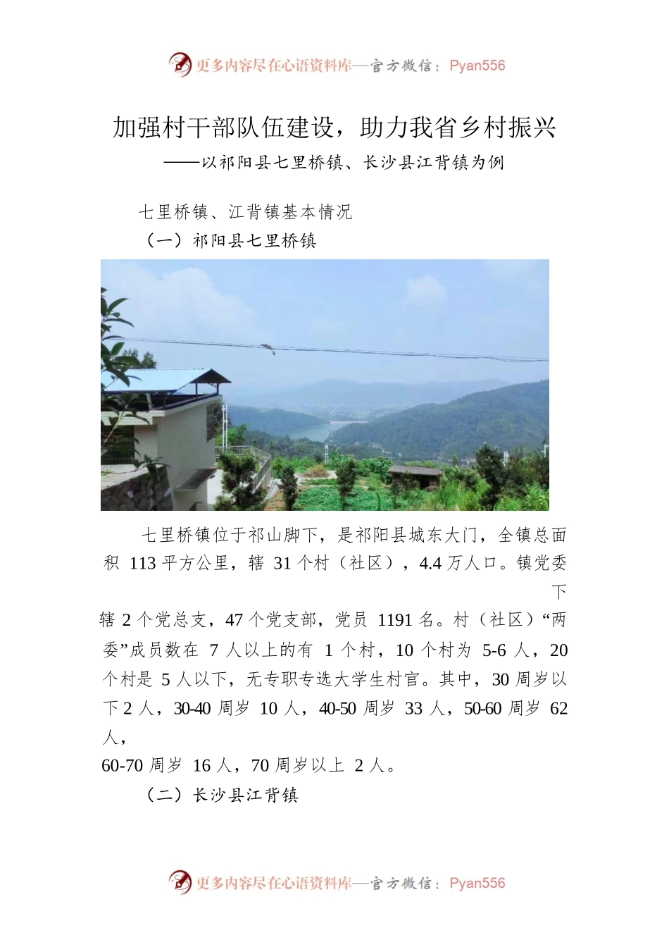 加强村干部队伍建设，助力我省乡村振兴.docx_第1页