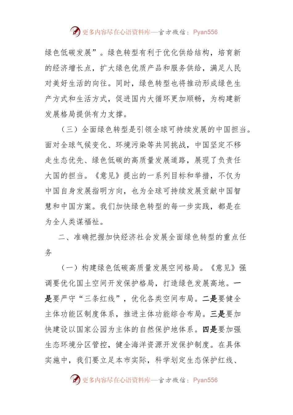 副市长关于《关于加快经济社会发展全面绿色转型的意见》的研讨发言材料.docx_第2页