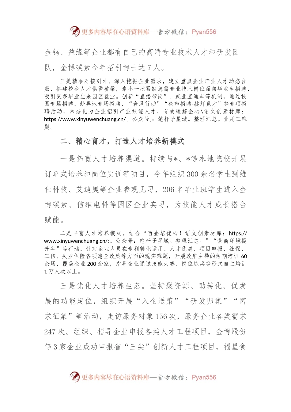区组织部汇报发言稿：党管人才聚合力 产业发展谱新篇.docx_第2页
