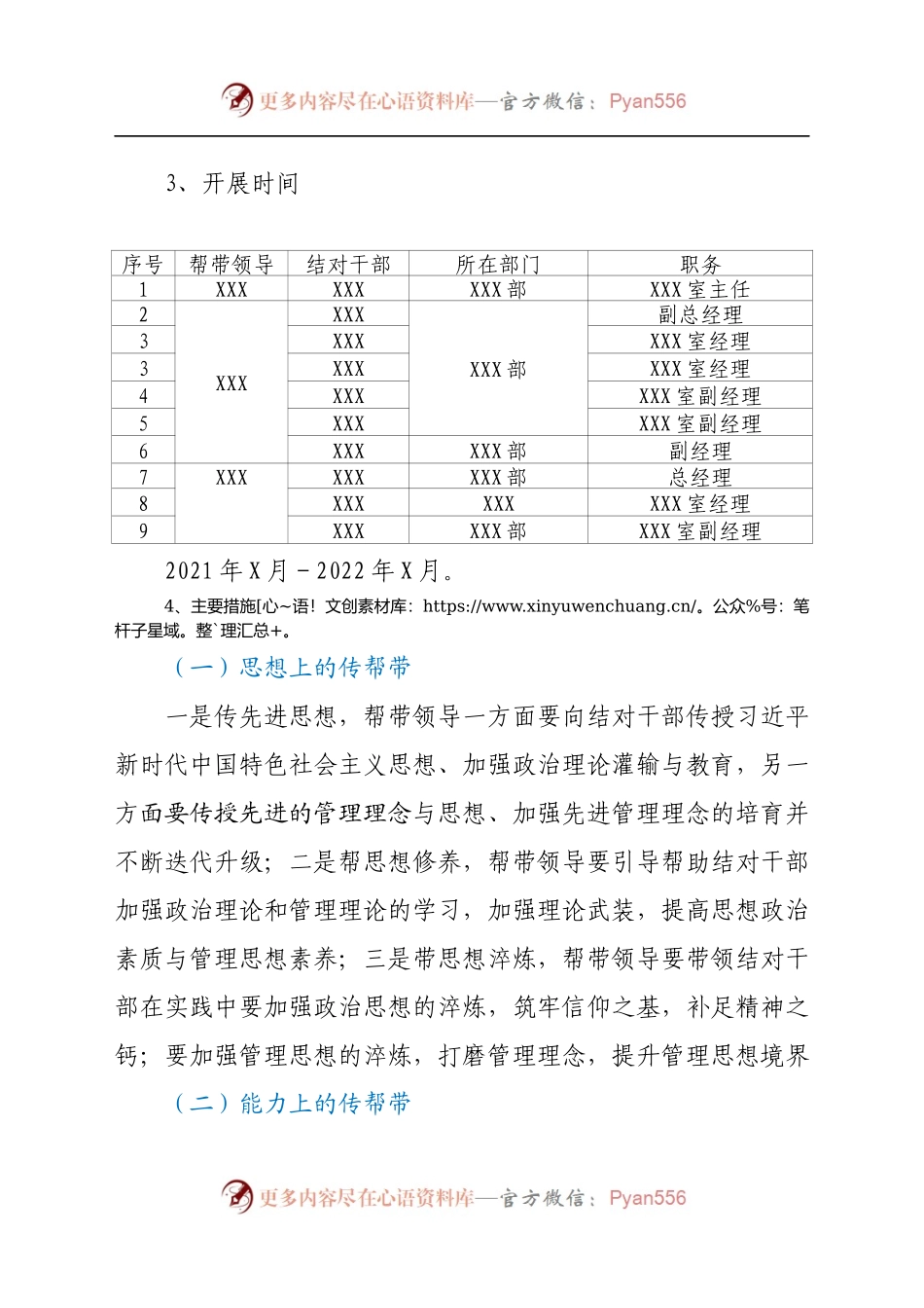关于领导班子与新提拔任用干部结对帮带工作方案.docx_第2页