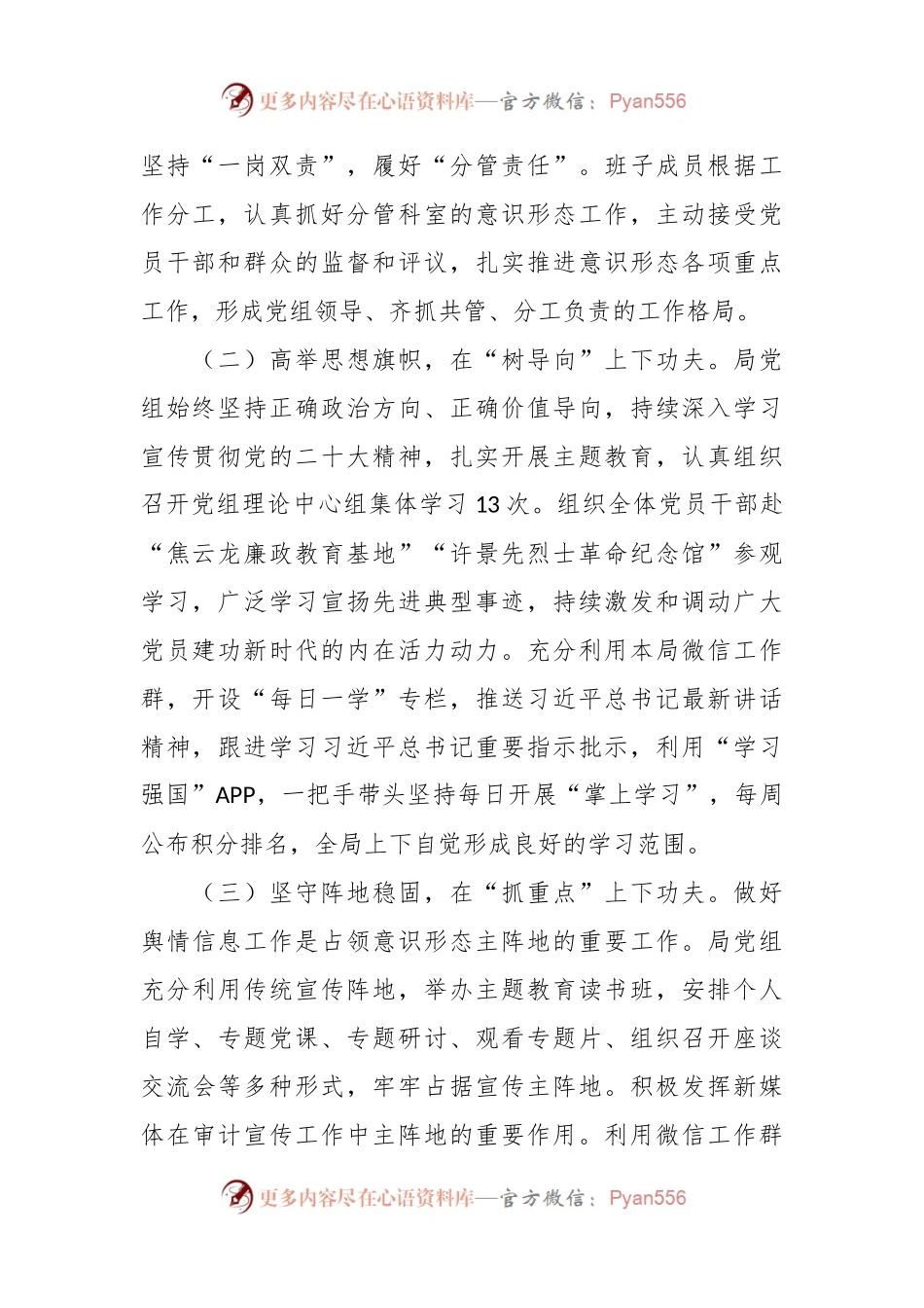 区审计局2023年意识形态工作报告.docx_第2页
