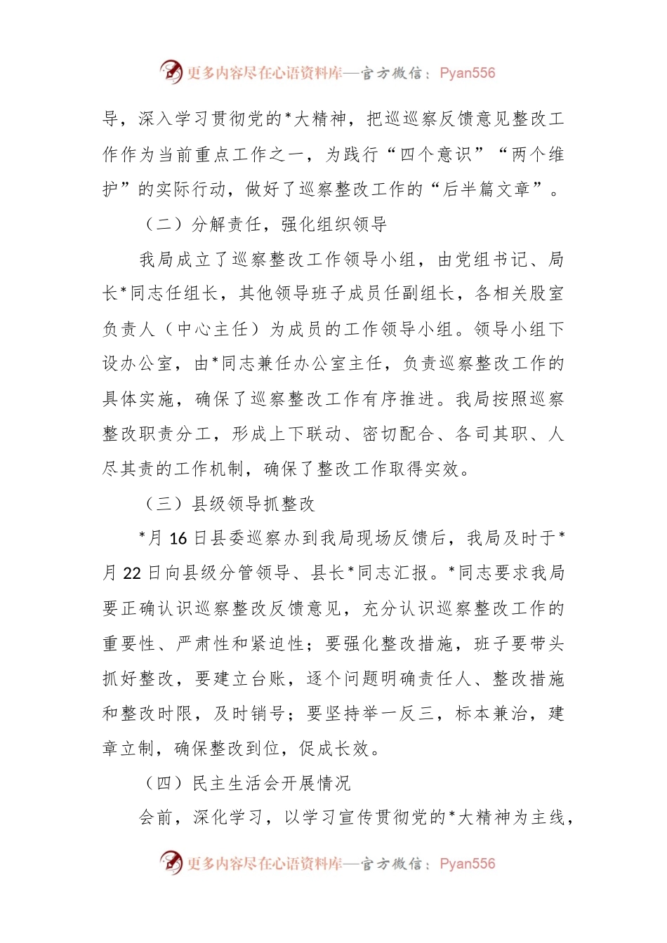 关于落实巡局党组的反馈意见的整改情况报告.docx_第2页