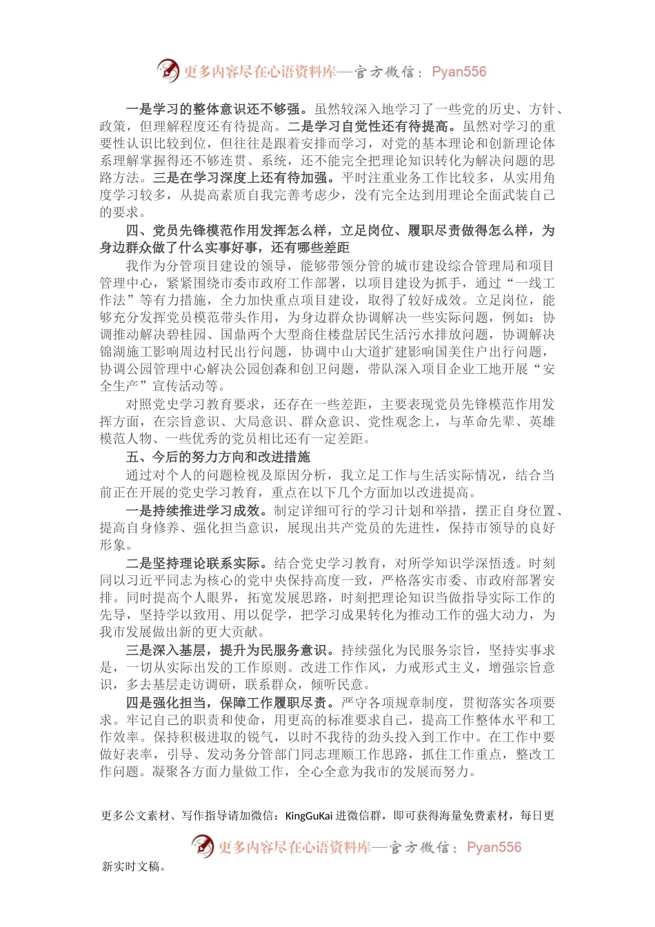 副市长在党支部党史学习教育专题组织生活会上的发言材料149257.docx_第2页