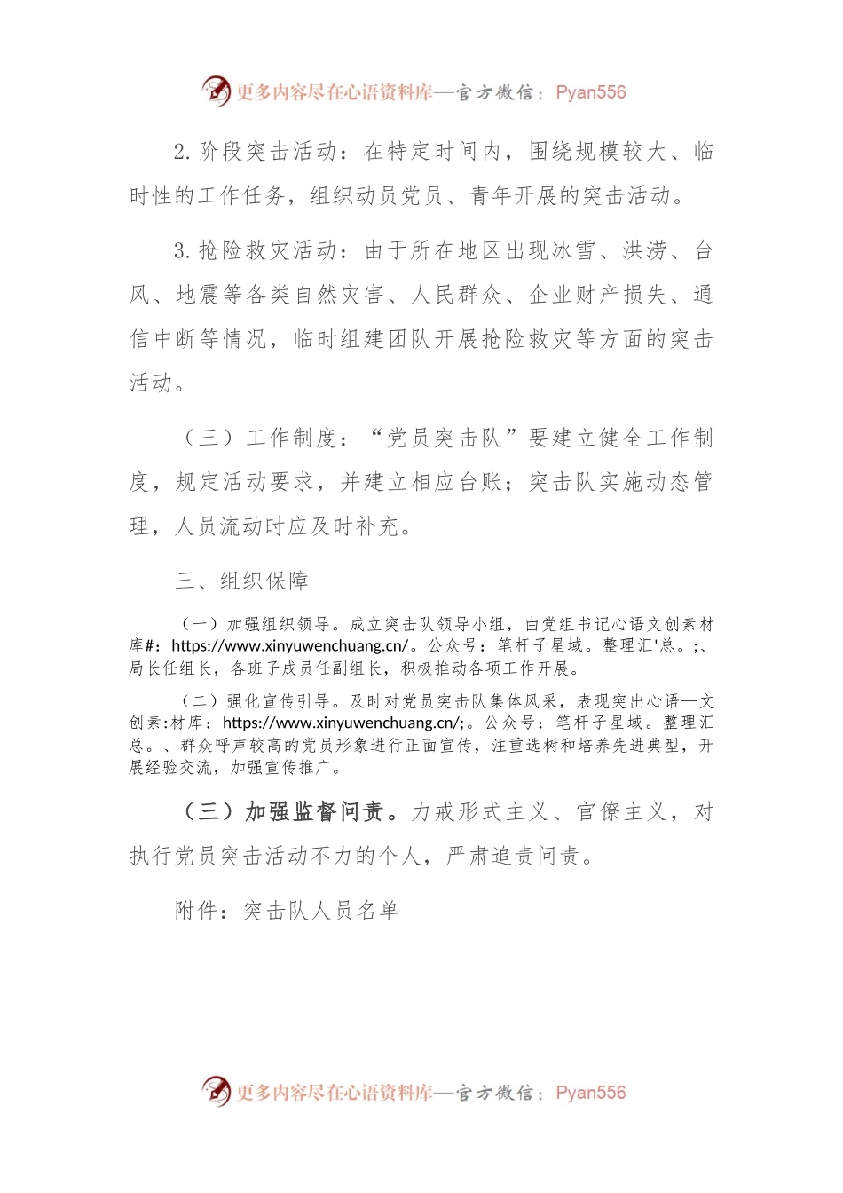 关于组建党员突击队工作方案.docx_第2页