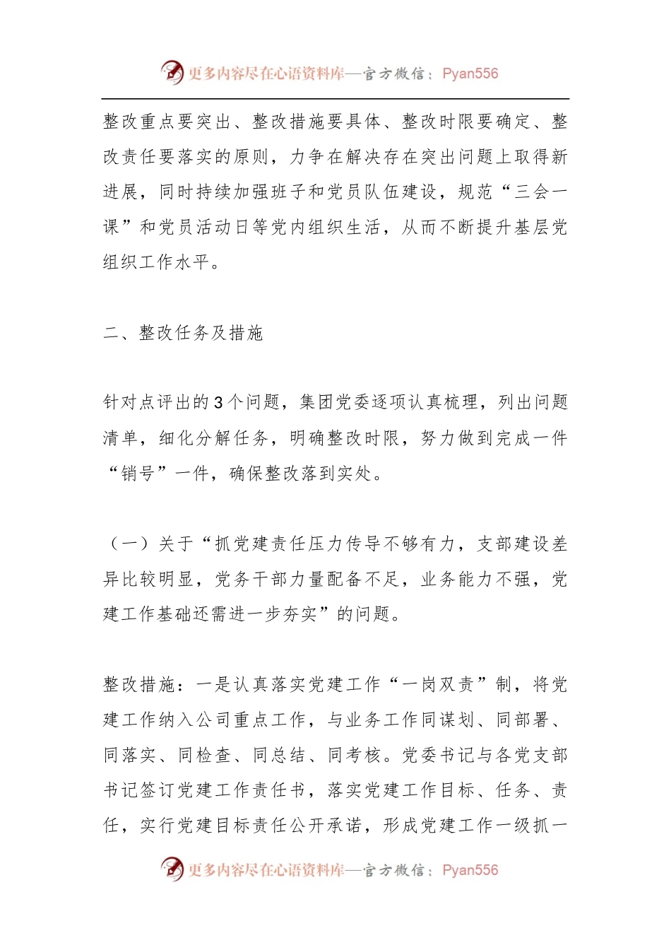 关于党委书记抓基层党建工作述职评议考核反馈问题整改方案.docx_第2页