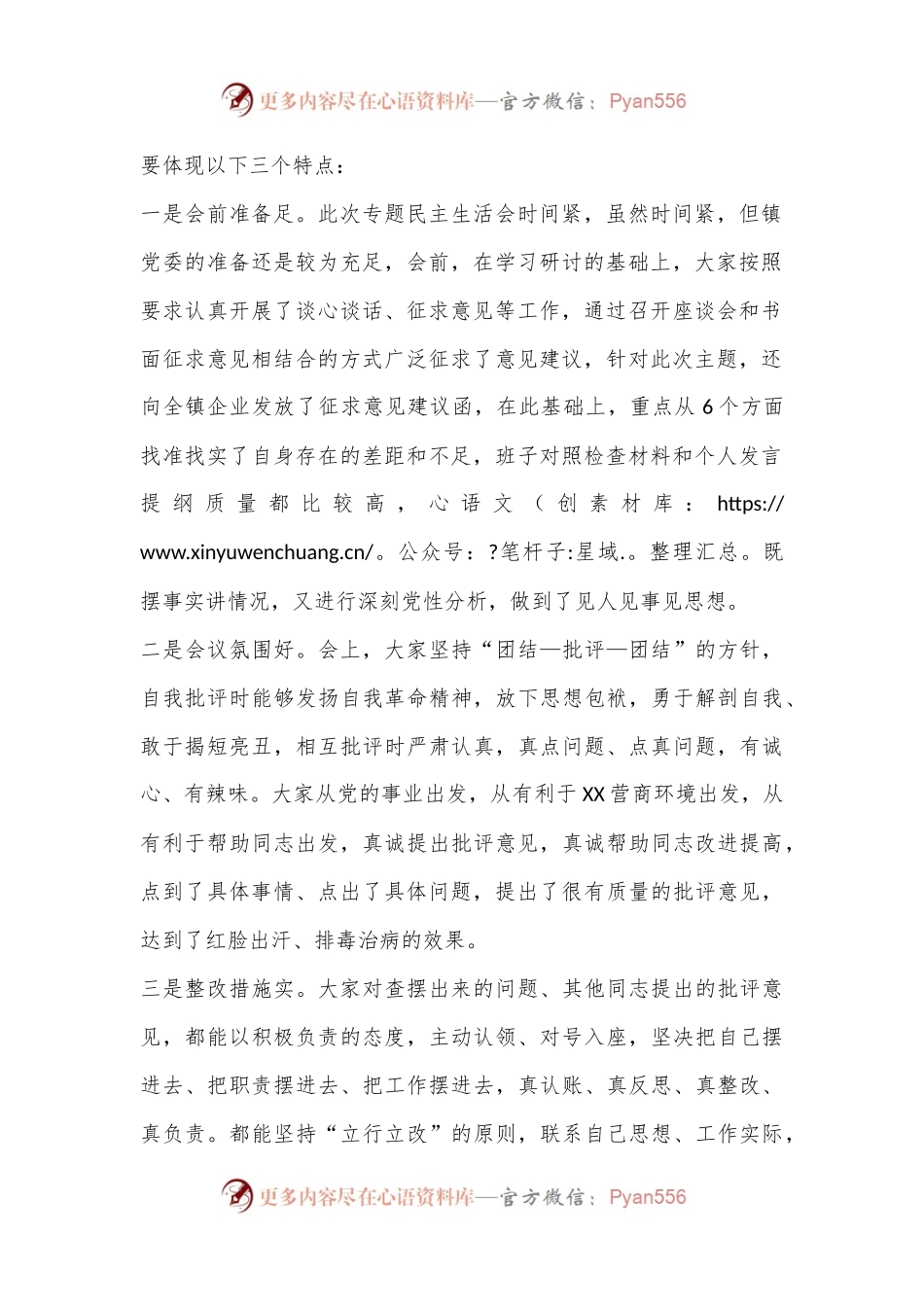 副县长在督导XX镇“人人都是营商环境专题民主生活会时的点评讲话.docx_第2页