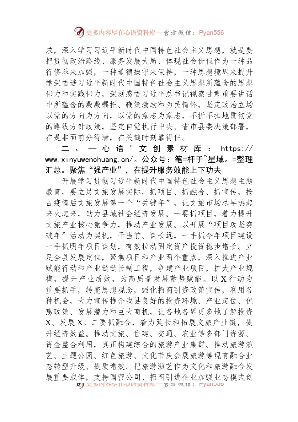 分管文旅副县长在县委理论学习中心组主题教育专题读书班上的研讨交流发言.docx_第2页