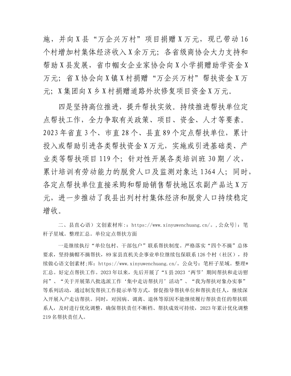 县2023年度定点帮扶工作总结.docx_第2页