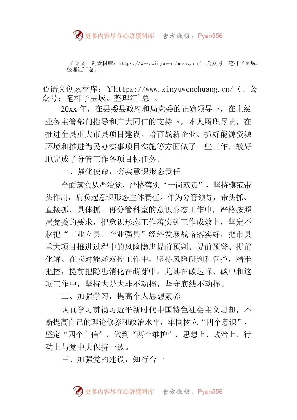关于XX经济发展局个人述职报告.docx_第1页