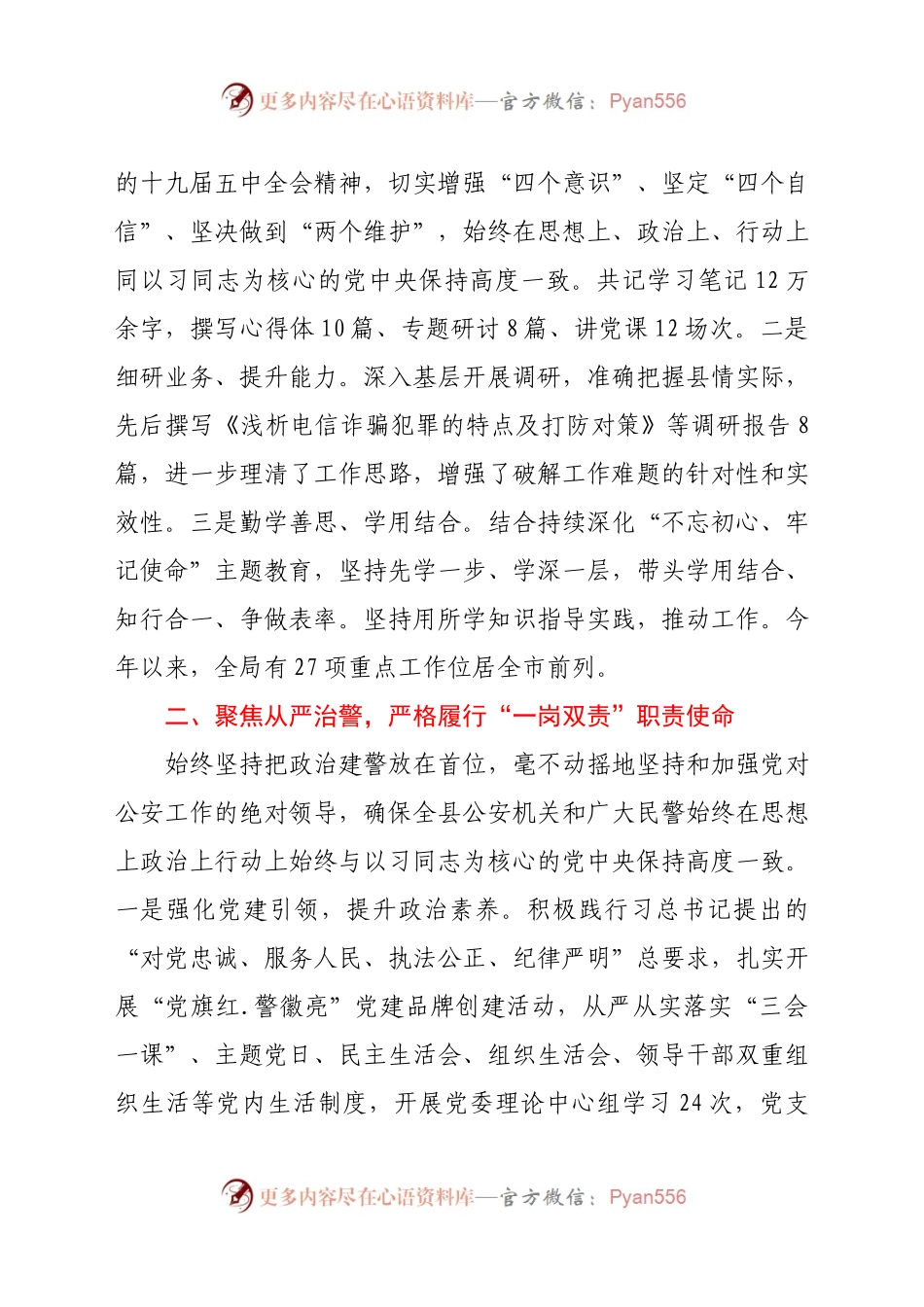 副县长兼公安局局长202X年述职述廉报告.docx_第2页