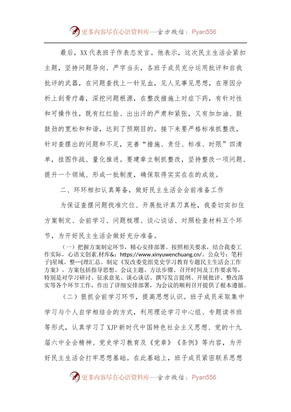 关于召开专题民主生活会的情况报告.docx_第2页