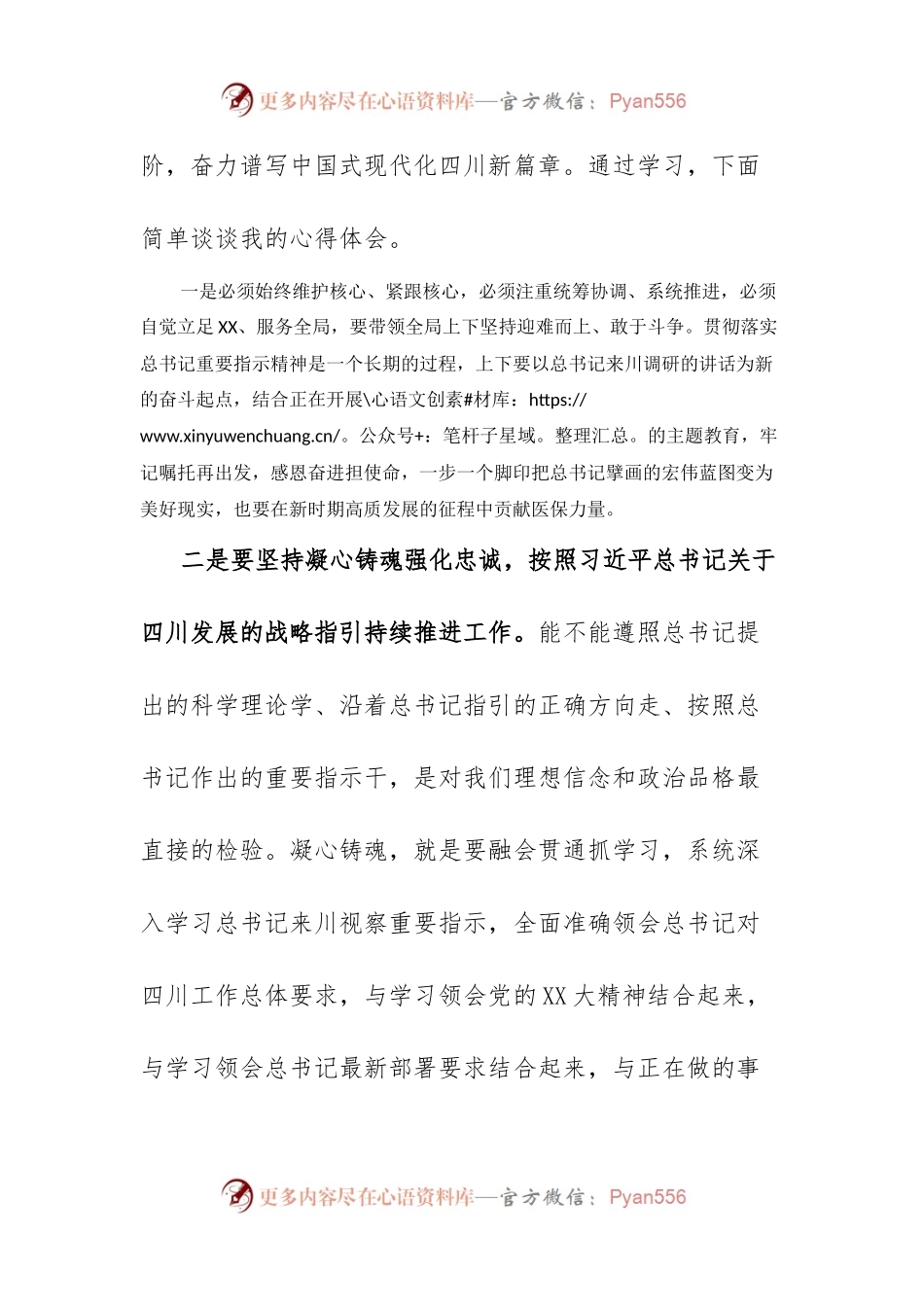 医疗保障局局长学习习近平总书记在四川考察时的讲话精神心得体会.docx_第2页