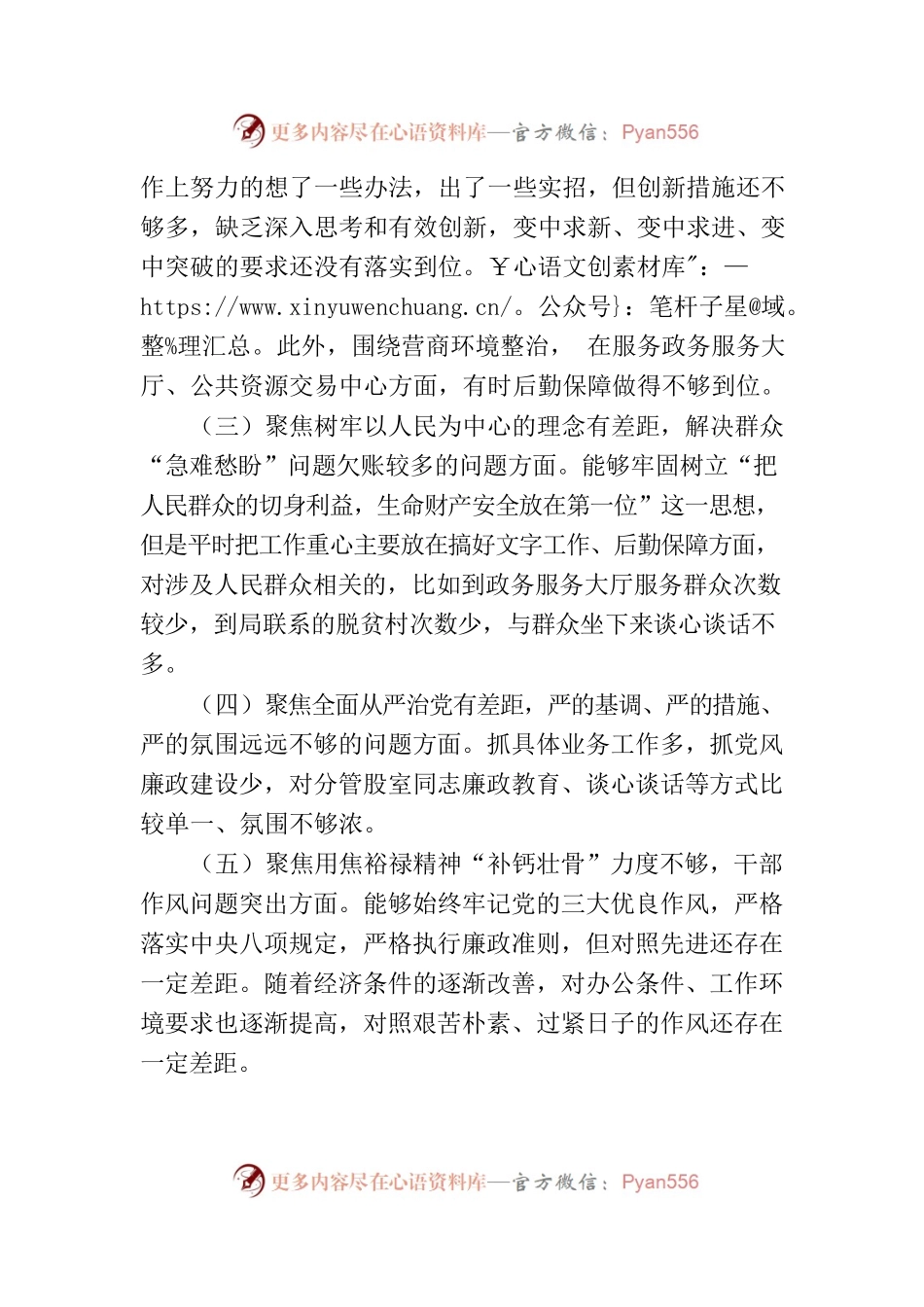 副局长民主生活会对照检查材料.docx_第2页