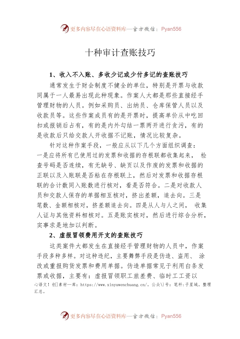 十种审计查账技巧.docx_第1页