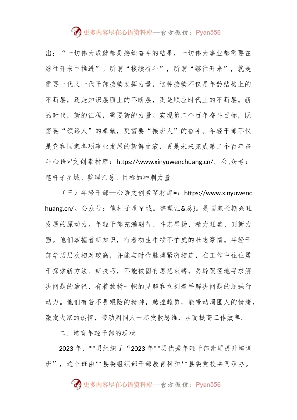 关于进一步加强年轻干部培育的思考与建议.docx_第2页