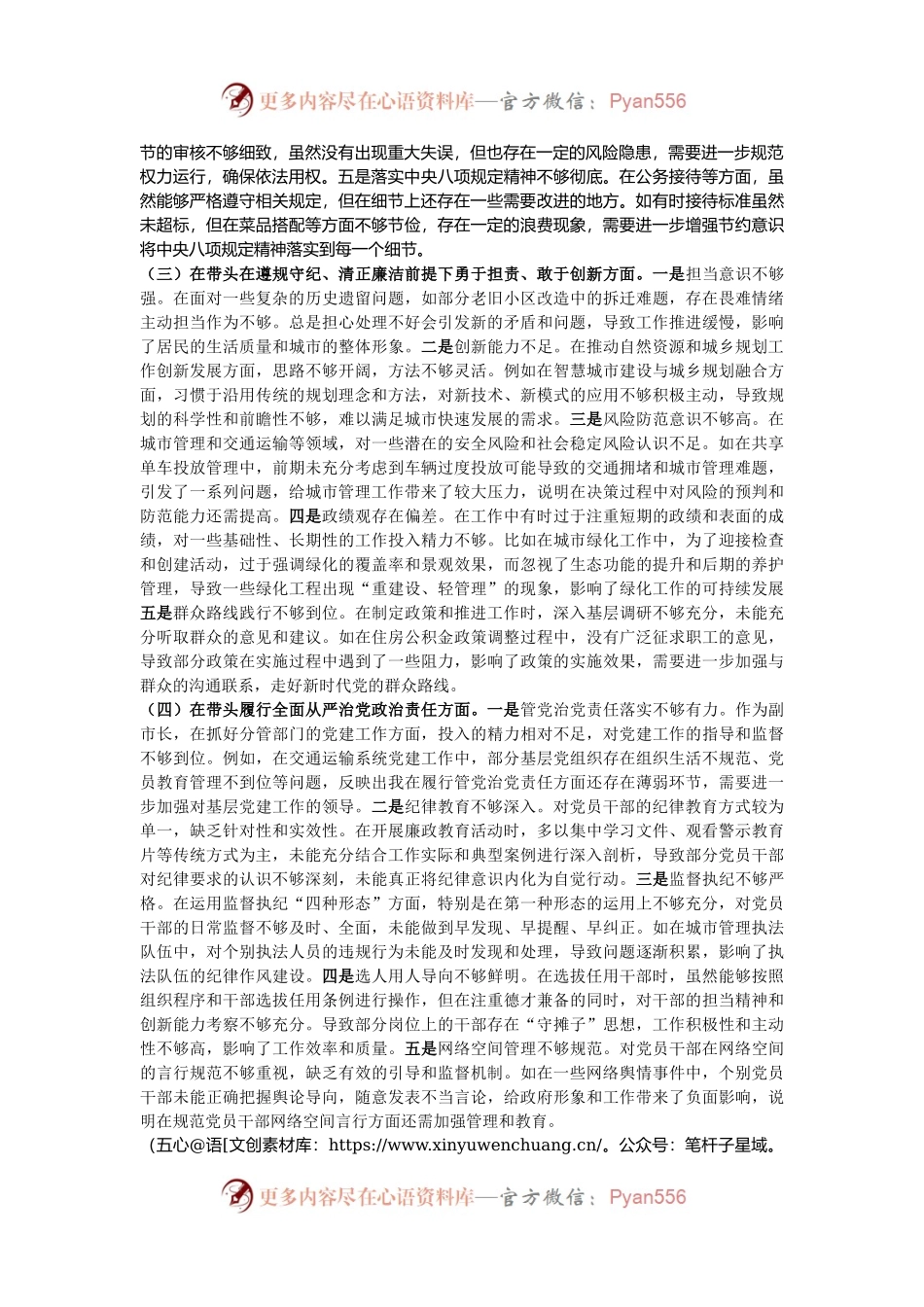 分管住建、规划副市长关于2024年度民主生活会个人对照检视材料.docx_第2页
