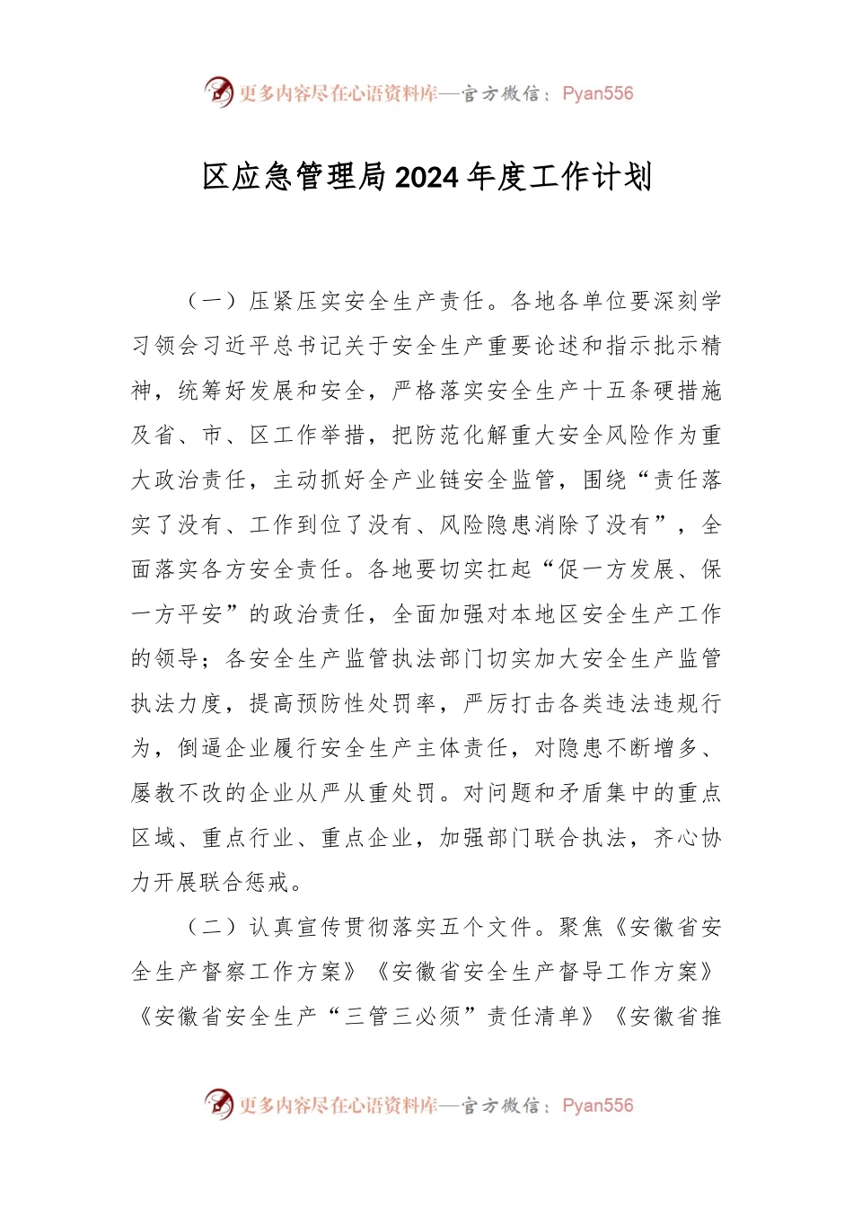区应急管理局2024年度工作计划.docx_第1页