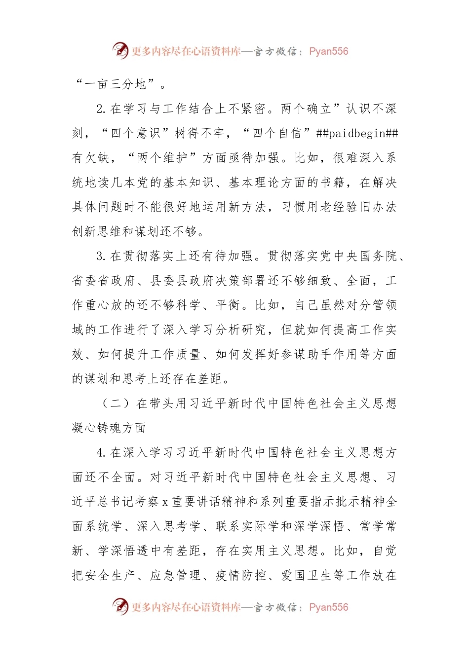 副乡长2022年六个带头民主生活会个人发言提纲.docx_第2页