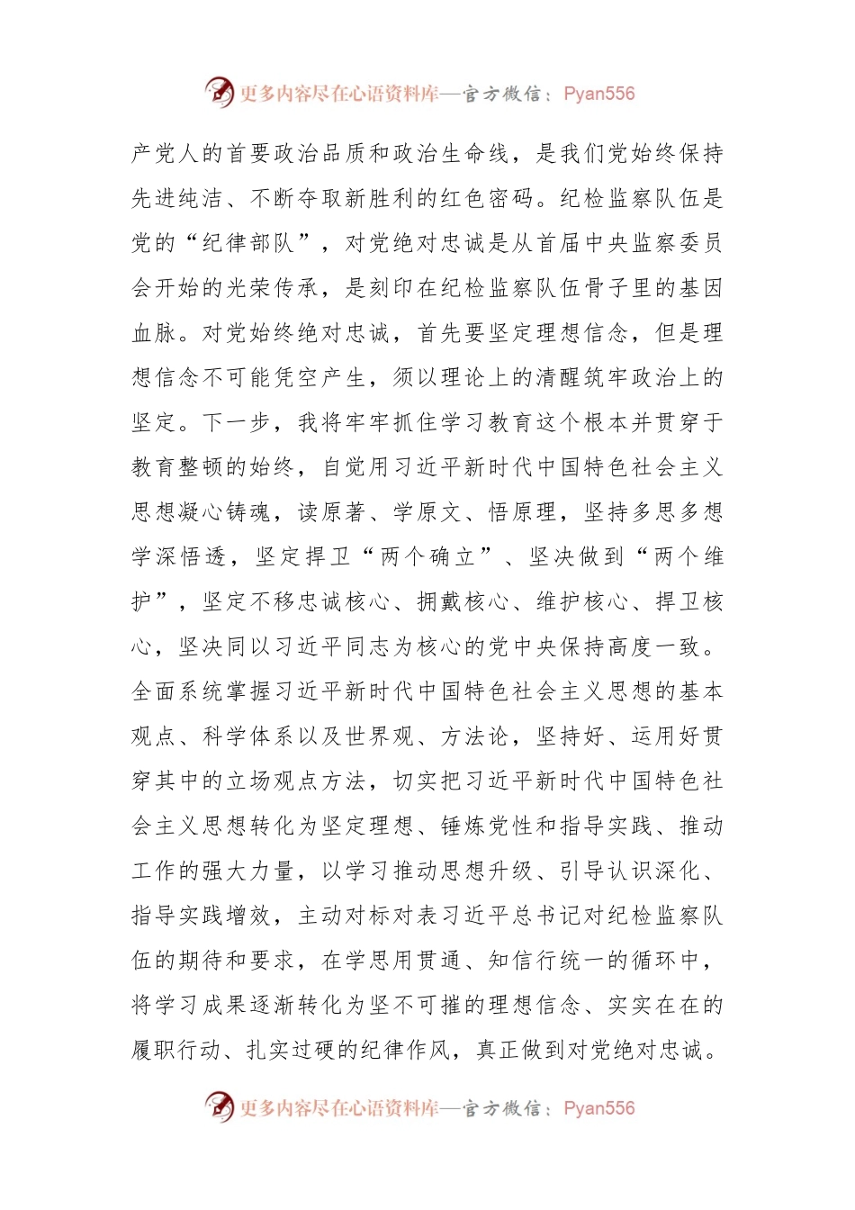 关于纪检监察干部队伍教育整顿学习教育心得体会.docx_第2页