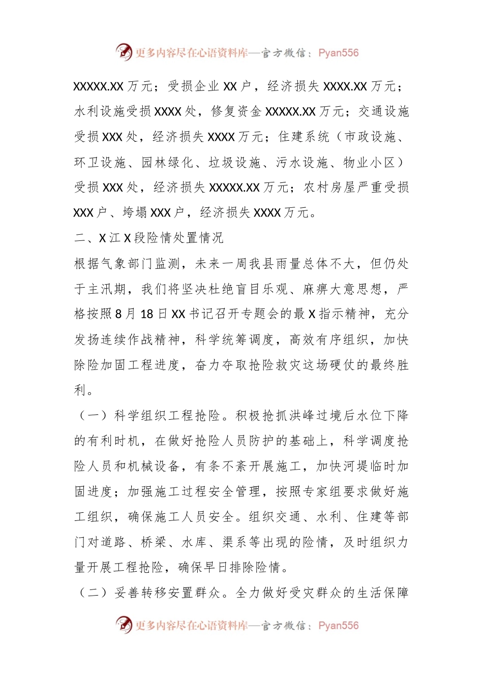 关于洪涝灾害抢险救灾工作情况报告.docx_第2页