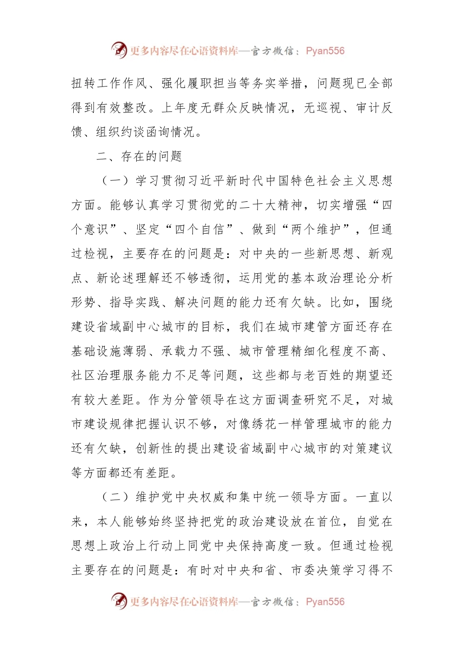 副县长2023年度主题教育专题民主生活会个人发言稿提纲.docx_第2页