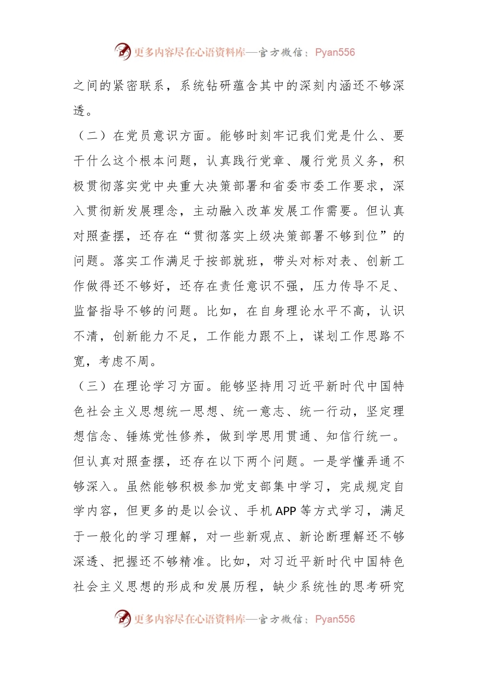 关于在组织生活会个人发言提纲.docx_第2页
