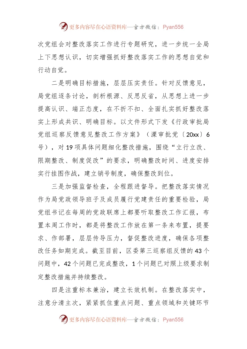 关于行政审批局党组巡察整改情况的报告.docx_第2页
