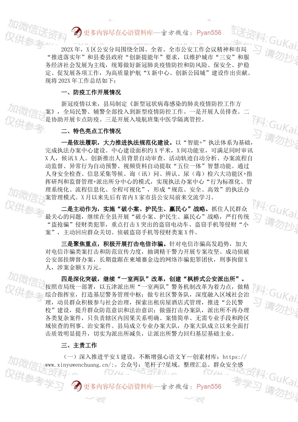 区公安分局202X年工作总结.docx_第1页