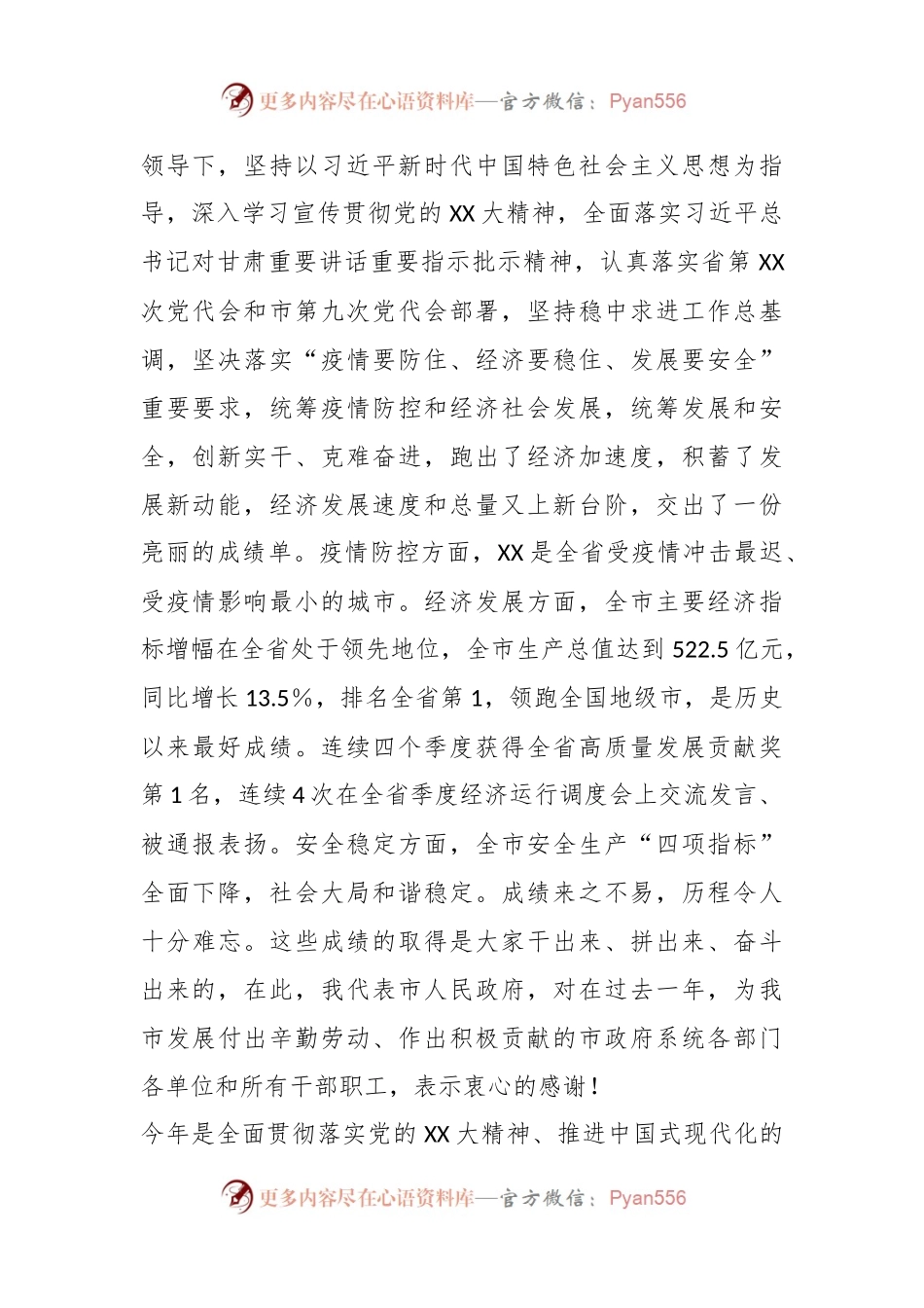关于在XX届市政府第X次全体会议上的讲话.docx_第2页