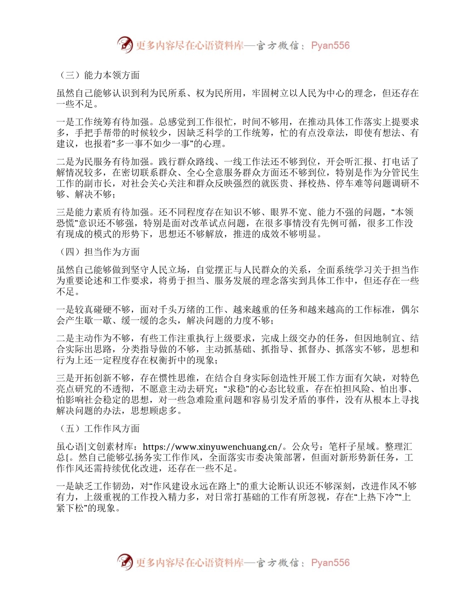 副市长在第二批主题教育专题民主生活会上的剖析发言.docx_第2页