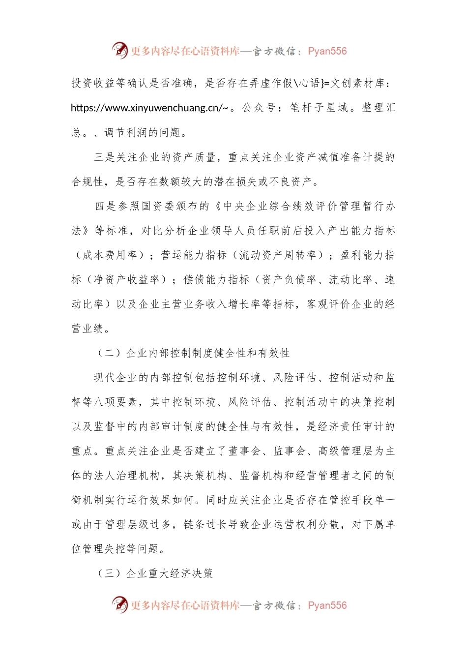 国有企业领导人员经济责任审计的内容、思路和方法.docx_第2页