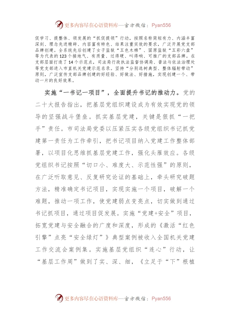 司法局在全市基层党组织建设专题推进会上的交流发言.docx_第2页