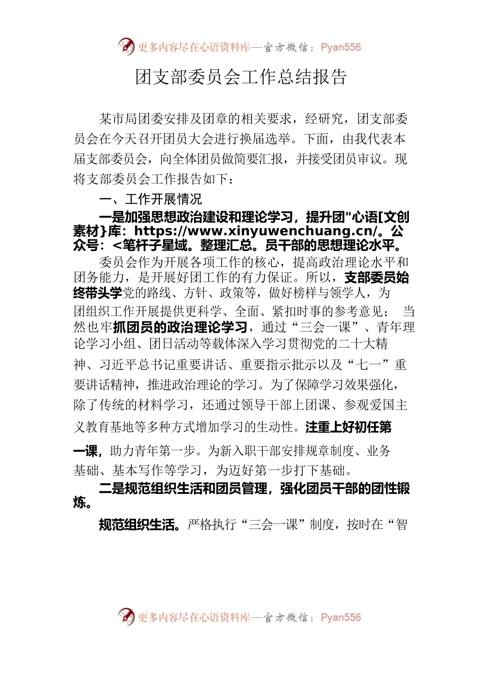 团支部委员会工作总结报告.docx_第1页