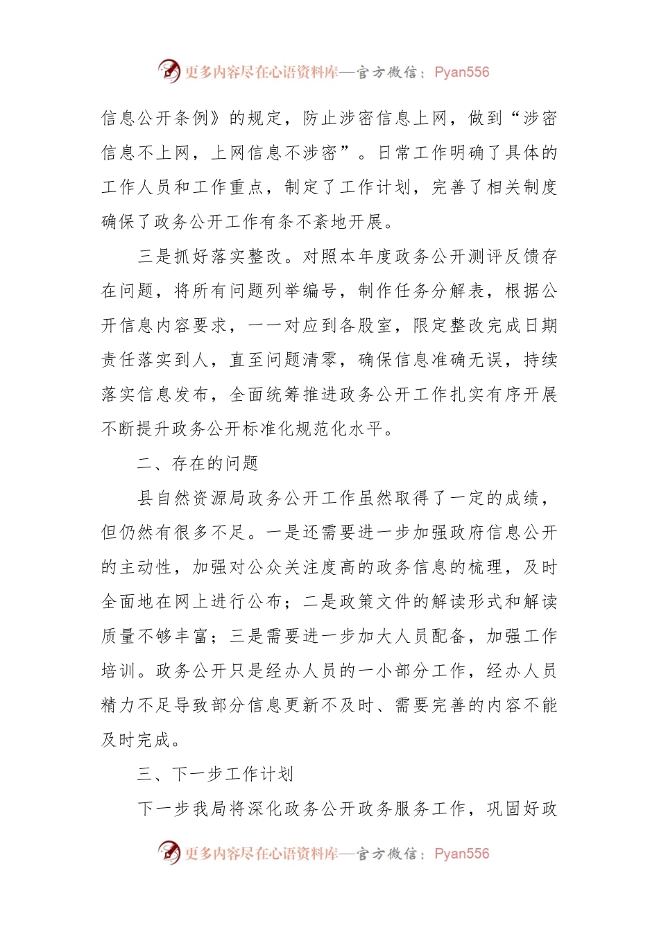 县自然资源和规划局2023年度政务公开工作总结.docx_第2页