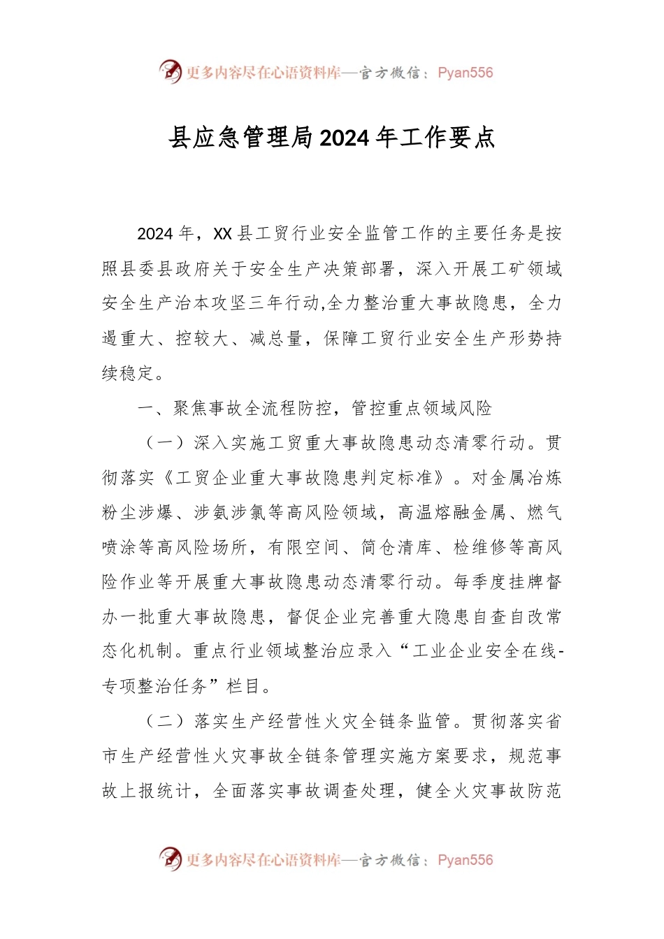 县应急管理局2024年工作要点.docx_第1页