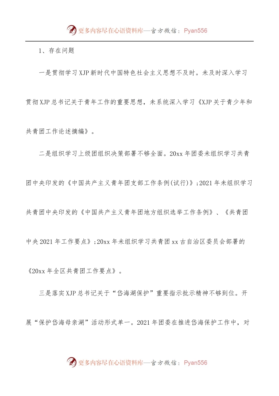 团委党支部落实县委巡察组巡察情况反馈意见的整改报告.docx_第2页