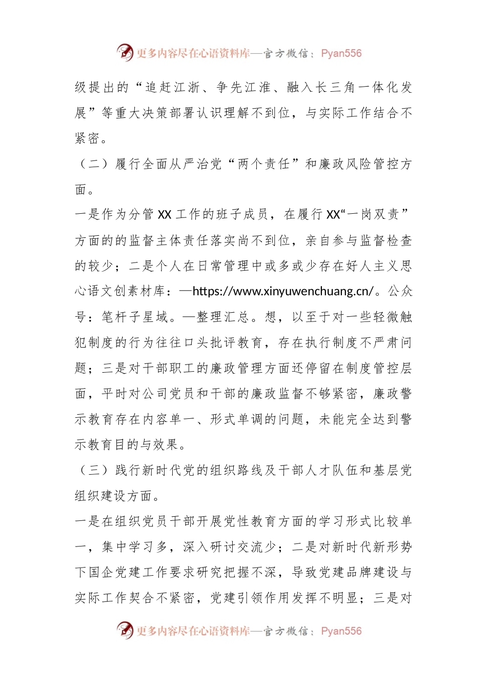 国企公司董事长巡视整改专题民主生活会对照检查发言材料.docx_第2页