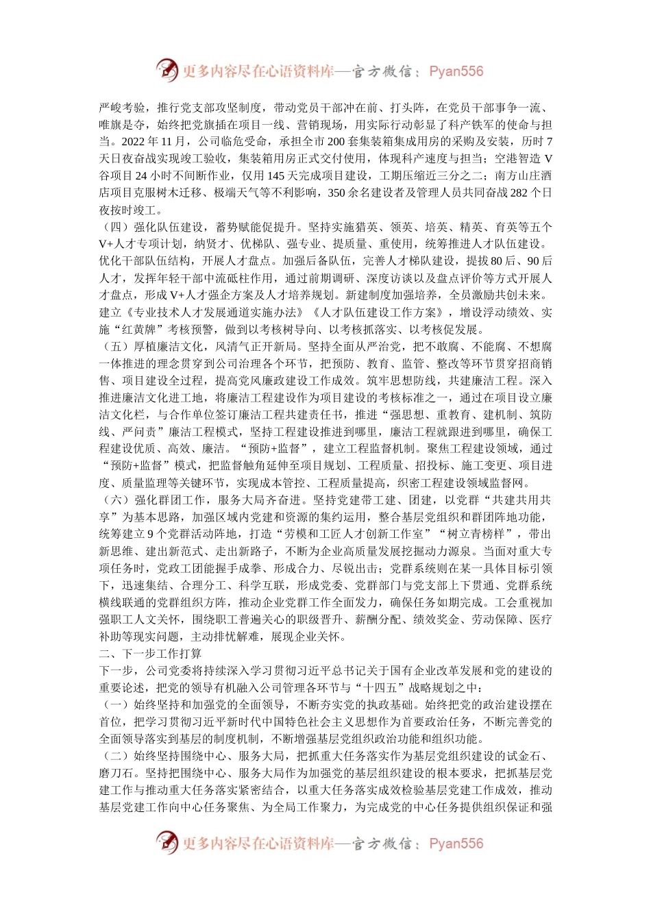 国企党委书记2024年抓基层党建工作述职报告.docx_第2页