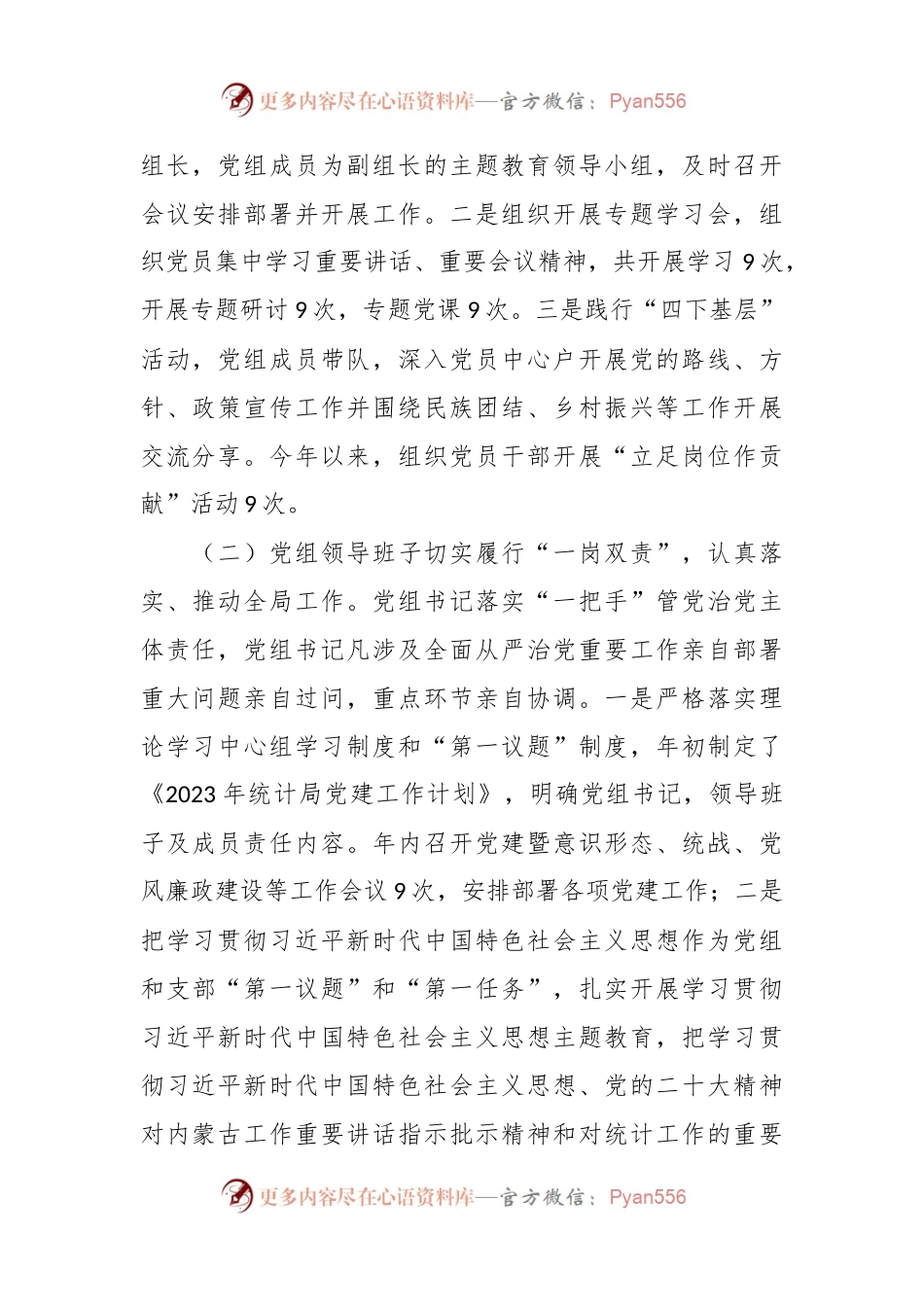 县统计局党建工作总结及下年度工作计划.docx_第2页