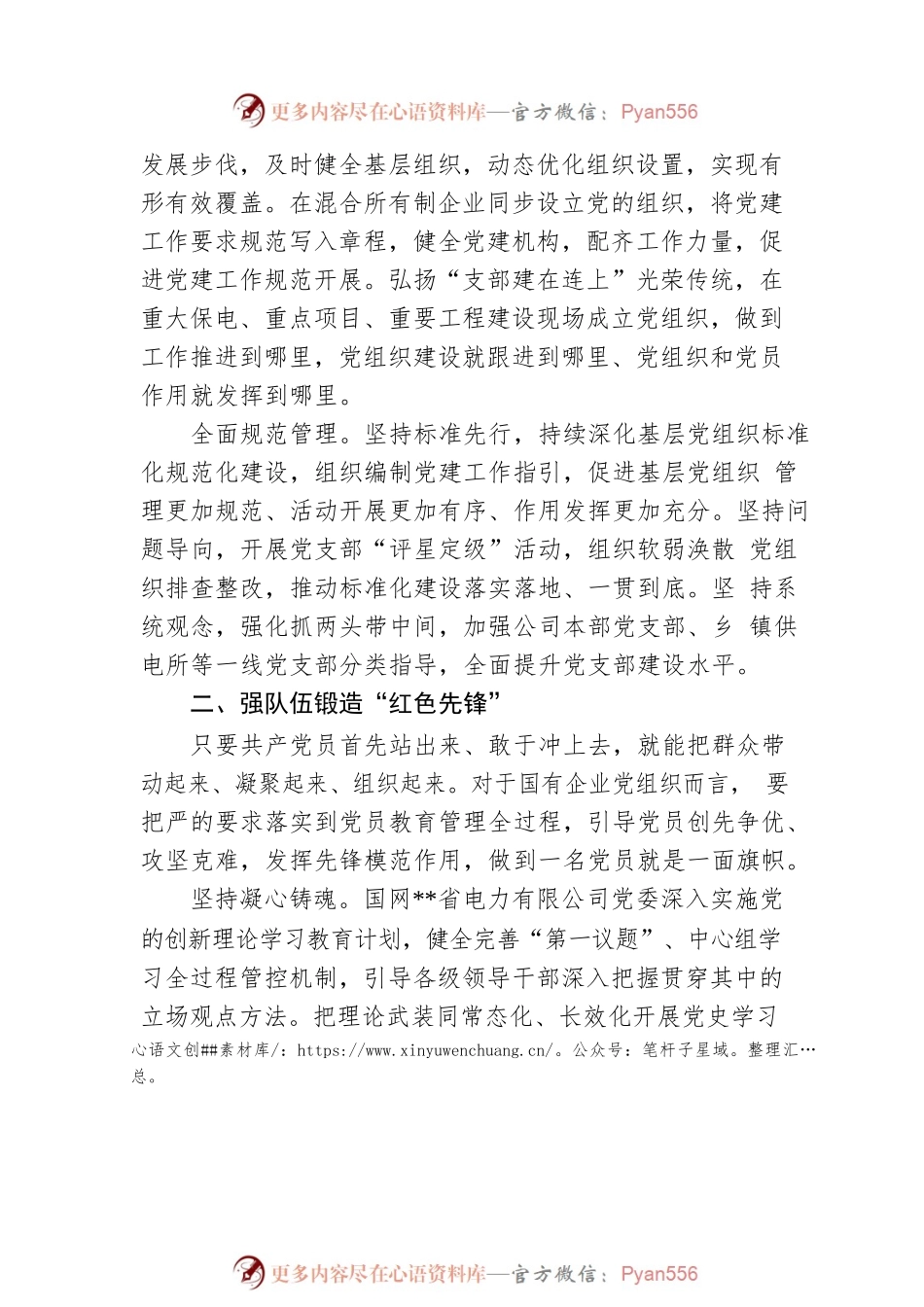 国网电力有限公司2022年党委开展基层党组织工作汇报.docx_第2页