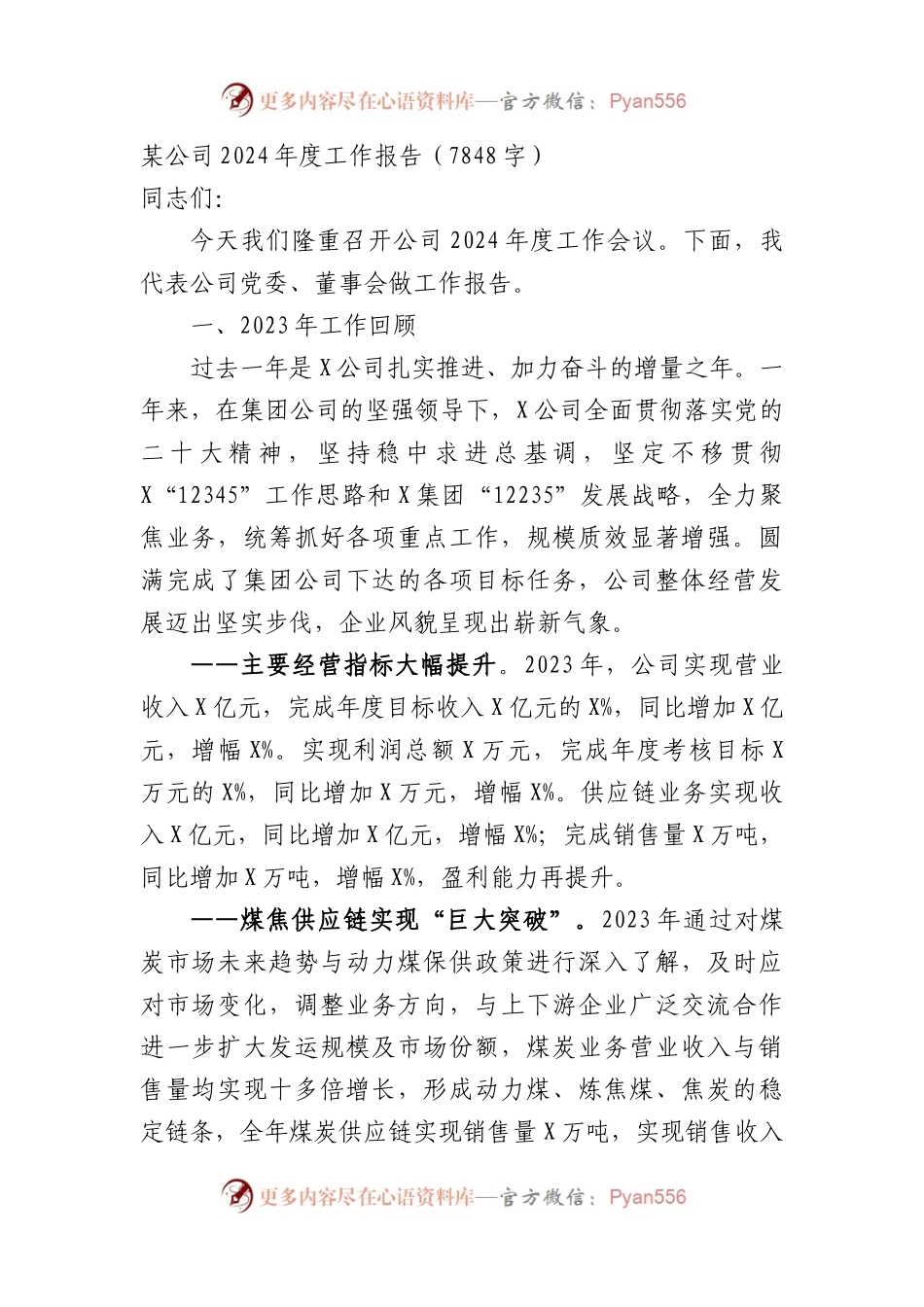 国企2024年度工作报告.docx_第1页