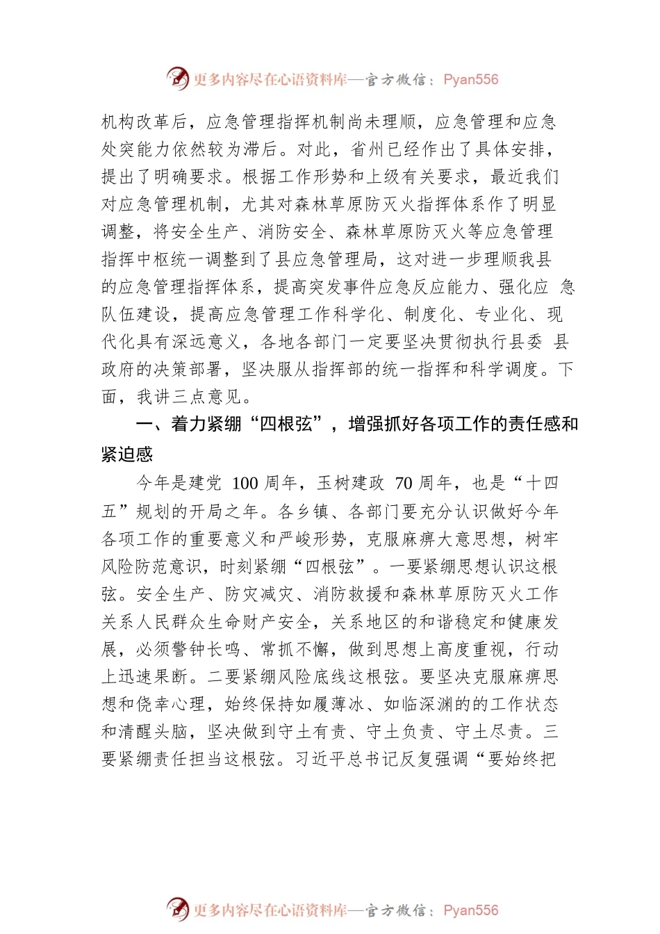 在2021年度全县安全生产、防灾减灾暨消防救援和森林草原防灭火工作会议上的讲话（20210415）.docx_第2页