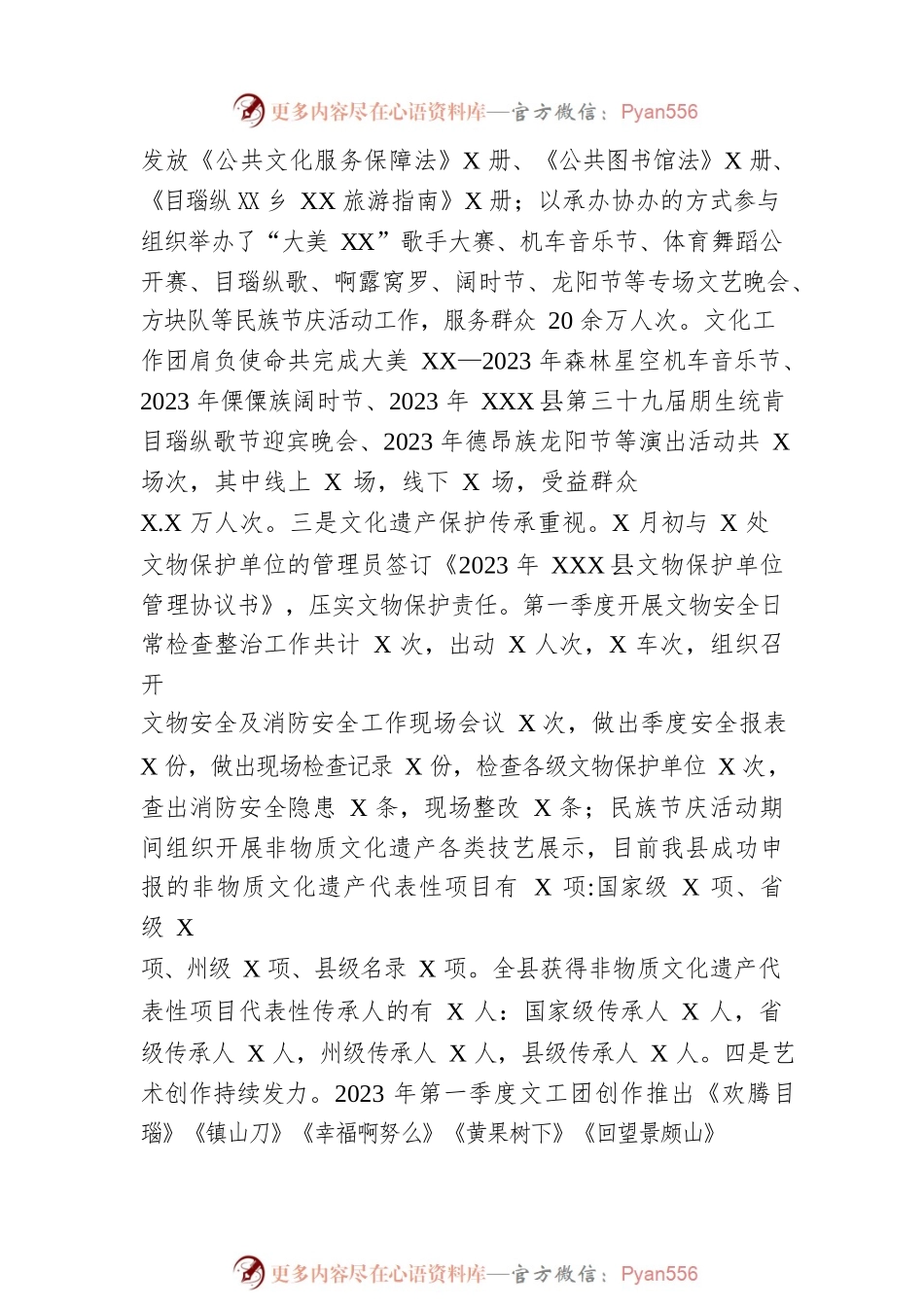 县文化和旅游局2023年第一季度工作总结（20230424）.docx_第2页