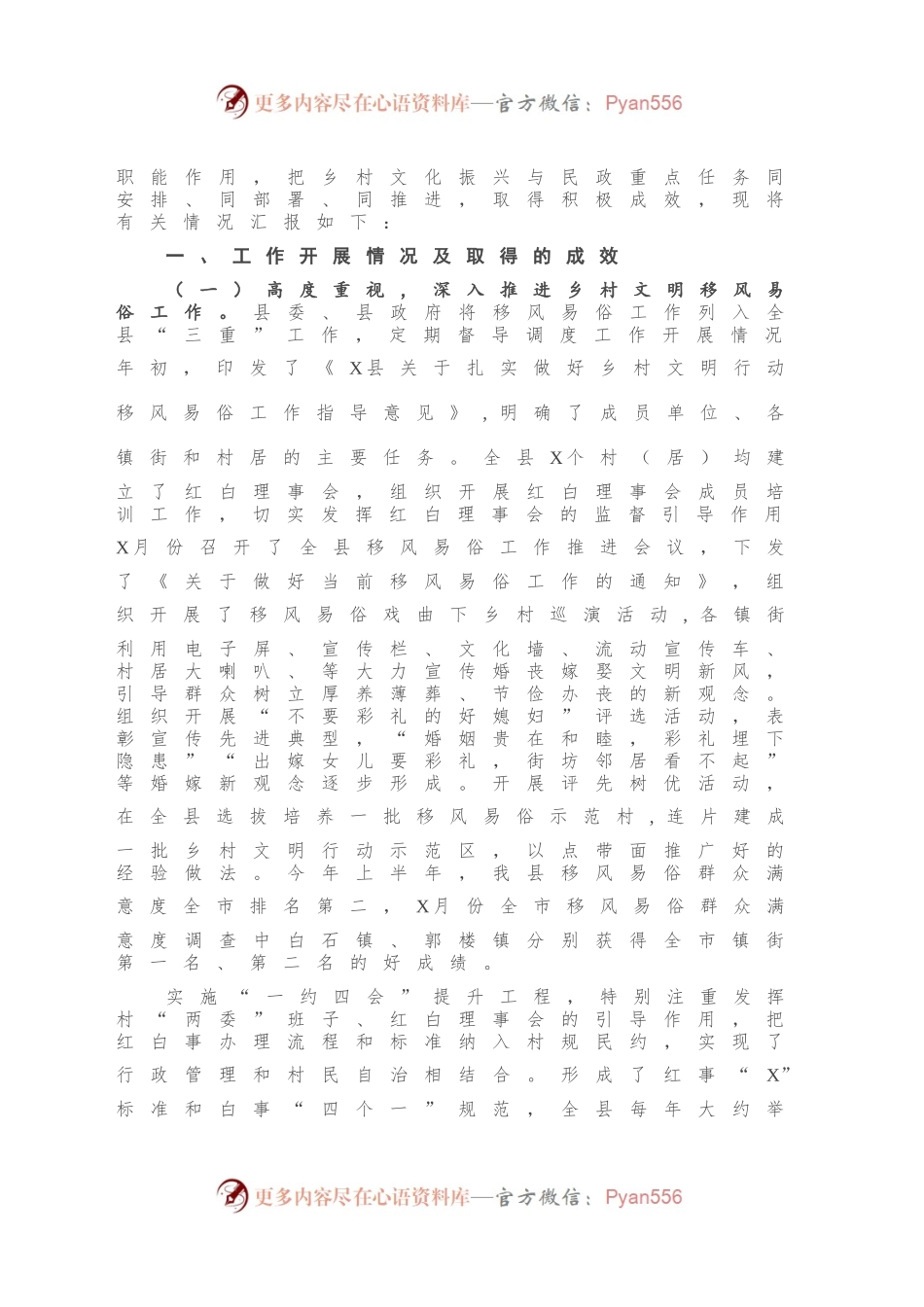 县民政局乡村文化振兴工作汇报材料.docx_第2页