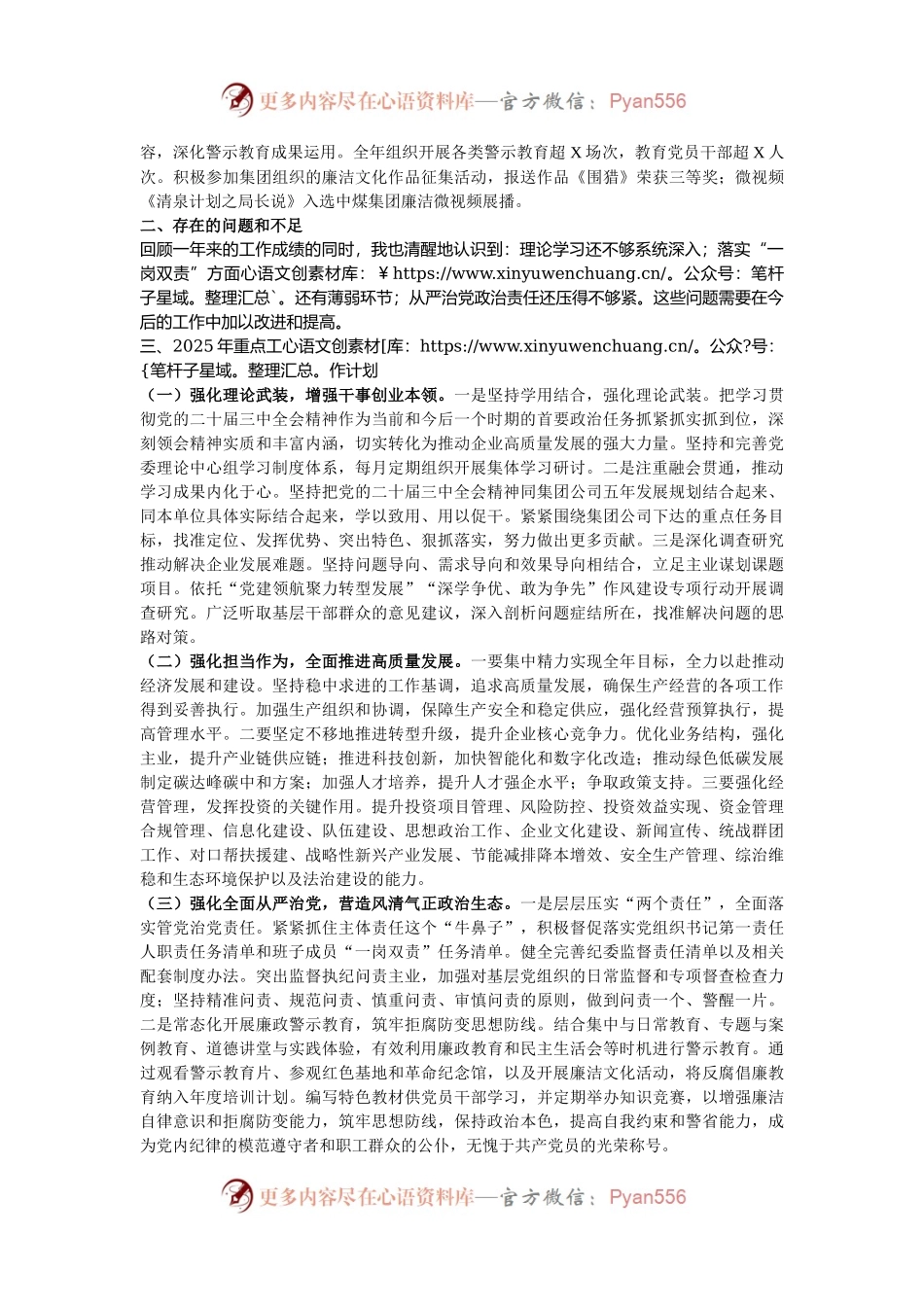 国有企业党委书记2024年度个人述责述廉报告.docx_第2页