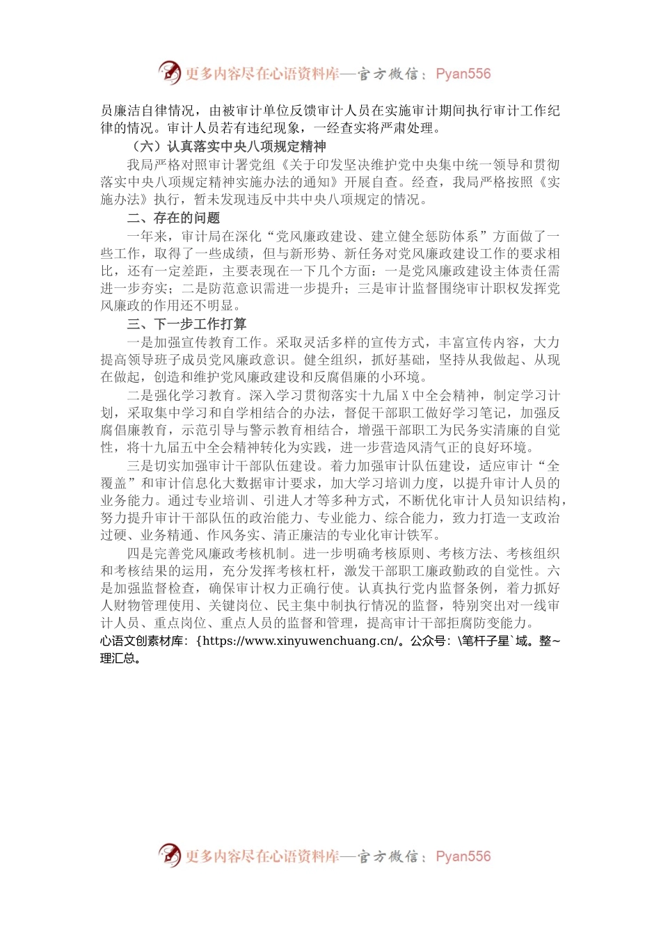 县审计局2021年度党风廉政建设工作总结.docx_第2页
