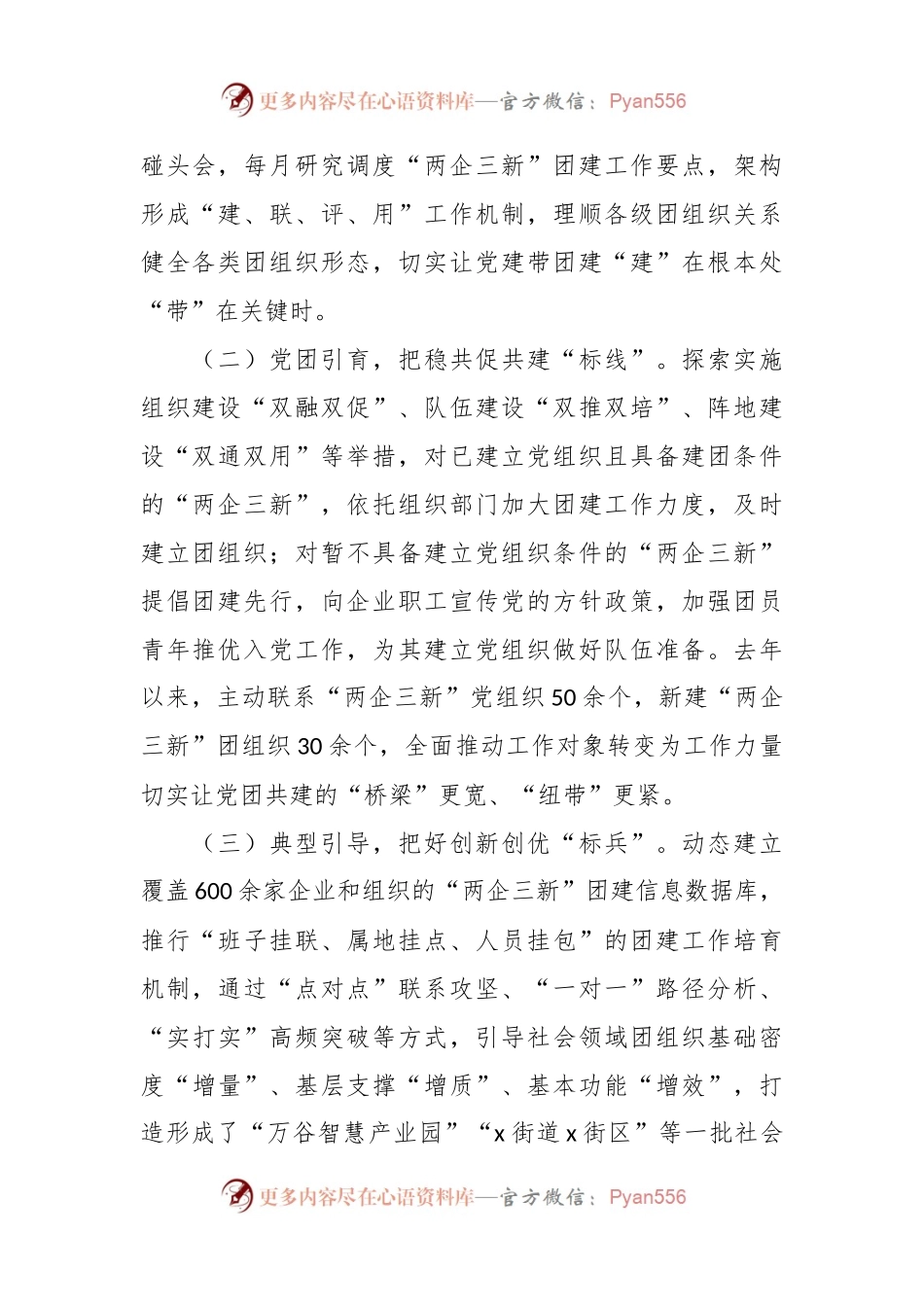 团区委在市团委“两企三新”团建工作座谈会上的交流发言.docx_第2页