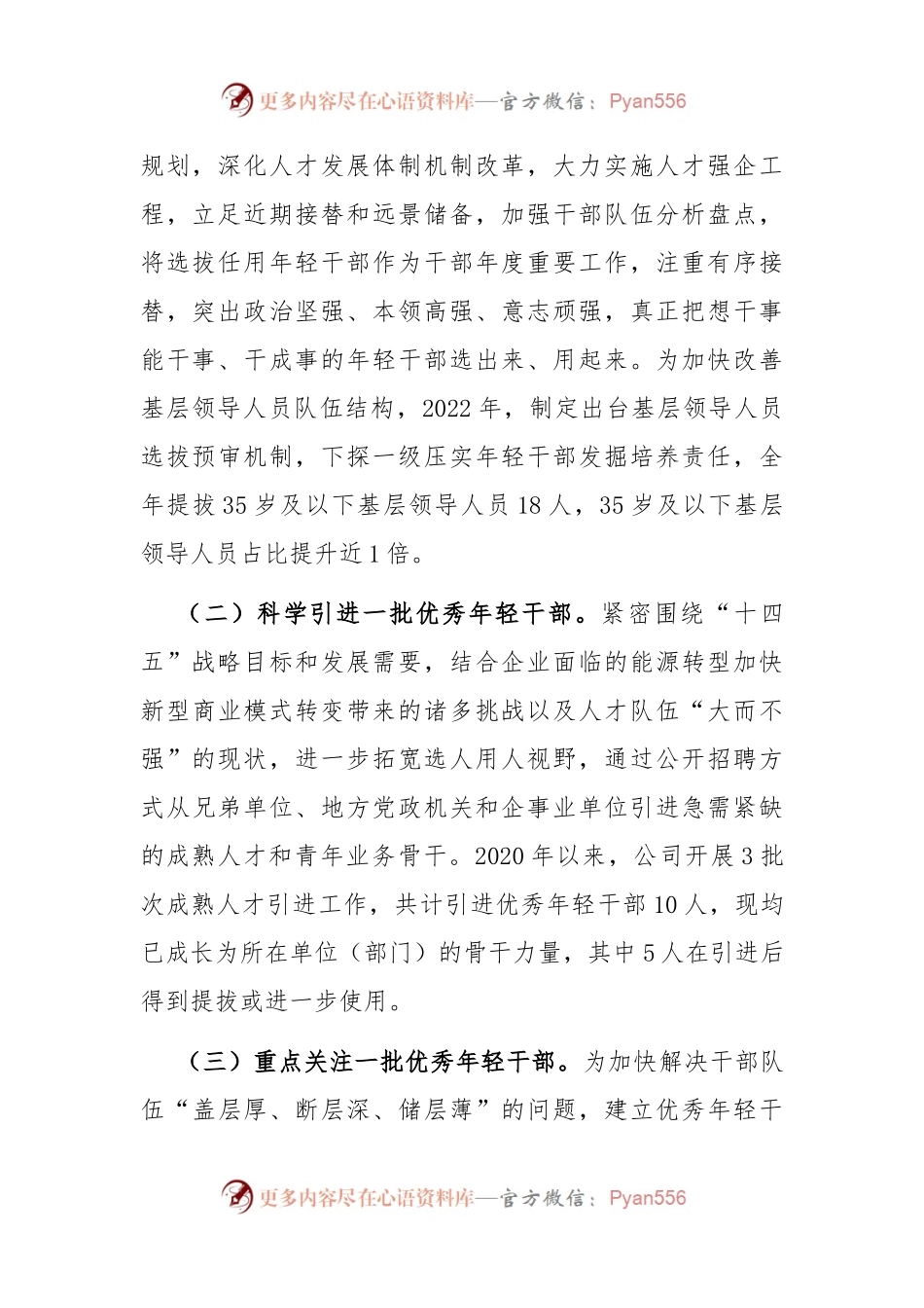 国有企业关于加强青年干部培养工作情况的报告.docx_第2页