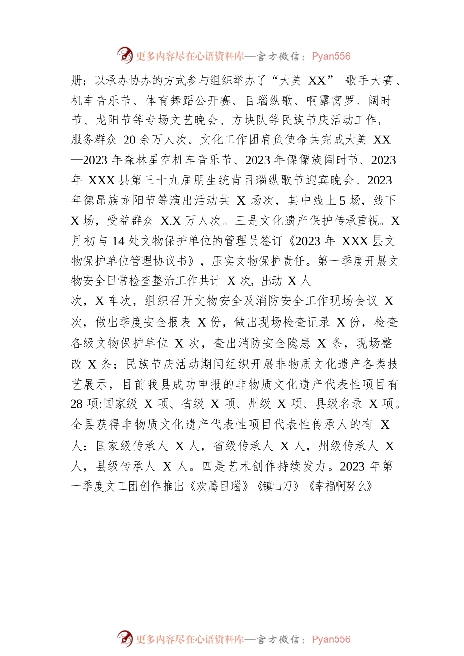 县文化和旅游局2023年第一季度工作总结（20230611）.docx_第2页